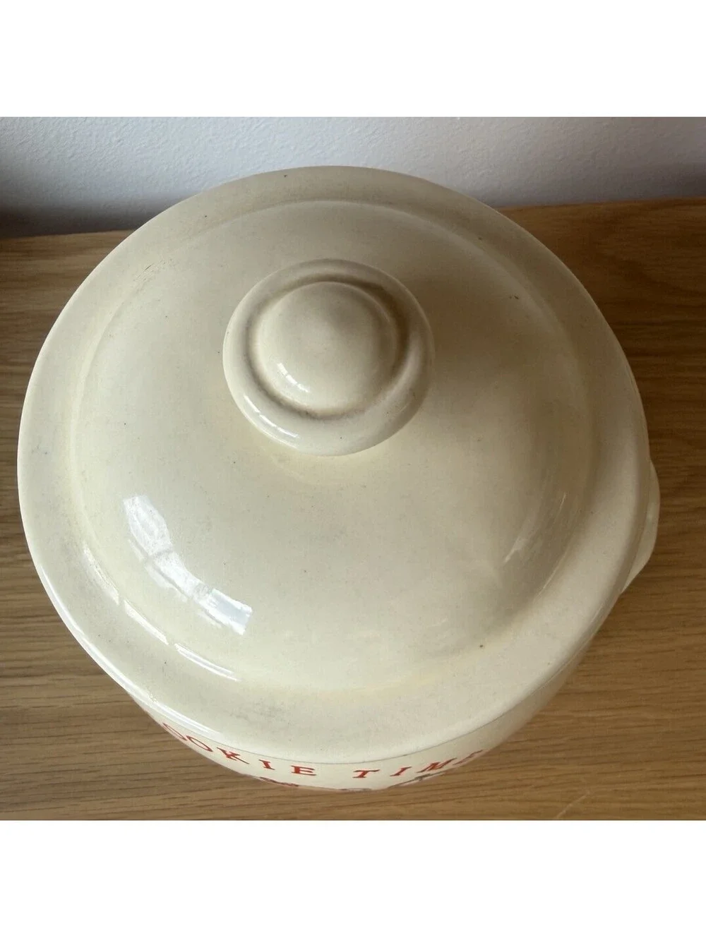 Rare Vintage 1984 Treasure Craft Pottery Cookie Time Large Cookie Jar 10